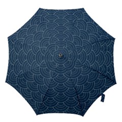 Blue Sashiko Plaid Hook Handle Umbrellas (medium) by goljakoff