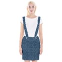 Blue sashiko plaid Braces Suspender Skirt View1