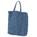 Blue sashiko plaid Giant Grocery Tote View1