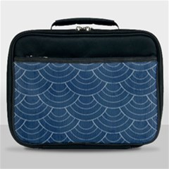 Blue Sashiko Plaid Lunch Bag by goljakoff