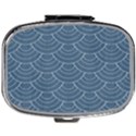 Blue sashiko plaid Mini Square Pill Box View1