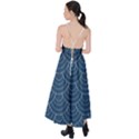 Blue sashiko plaid Tie Back Maxi Dress View2