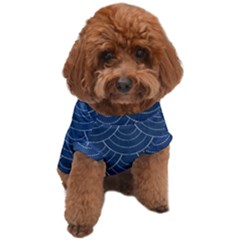 Blue Sashiko Plaid Dog T-shirt by goljakoff