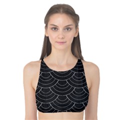 Black Sashiko Pattern Tank Bikini Top by goljakoff