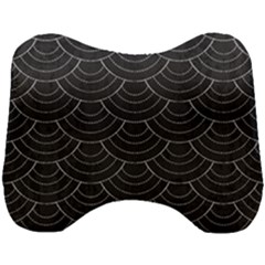 Black Sashiko Pattern Head Support Cushion by goljakoff