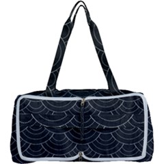 Black Sashiko Pattern Multi Function Bag by goljakoff