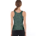 Green sashiko pattern Tank Top View2