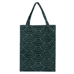 Green Sashiko Pattern Classic Tote Bag by goljakoff