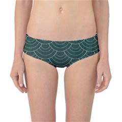 Green Sashiko Pattern Classic Bikini Bottoms by goljakoff