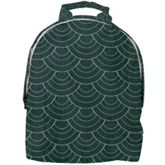 Green Sashiko Pattern Mini Full Print Backpack by goljakoff