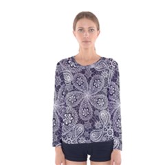 Flowers mandala ornament Women s Long Sleeve Tee