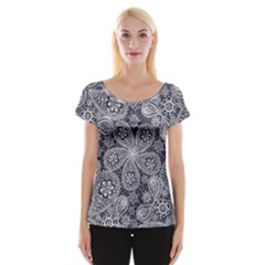 Flowers Mandala Ornament Cap Sleeve Top by goljakoff