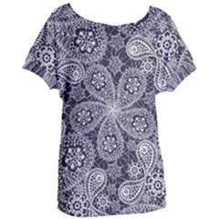 Flowers mandala ornament Women s Oversized Tee