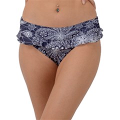 Flowers mandala ornament Frill Bikini Bottom