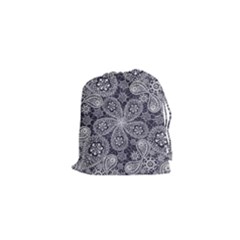 Flowers mandala ornament Drawstring Pouch (XS)