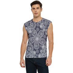 Flowers mandala ornament Men s Raglan Cap Sleeve Tee