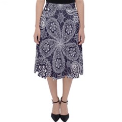 Flowers mandala ornament Classic Midi Skirt