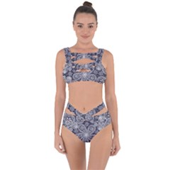 Flowers mandala ornament Bandaged Up Bikini Set 