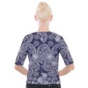 Flowers mandala ornament Cropped Button Cardigan View2