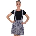 Flowers mandala ornament Velvet Suspender Skater Skirt View1