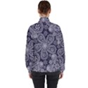 Flowers mandala ornament Women s High Neck Windbreaker View2