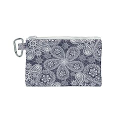 Flowers Mandala Ornament Canvas Cosmetic Bag (small) by goljakoff