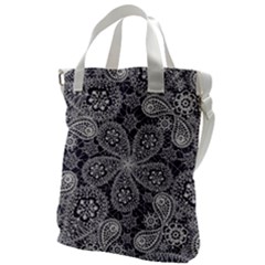 Flowers mandala ornament Canvas Messenger Bag