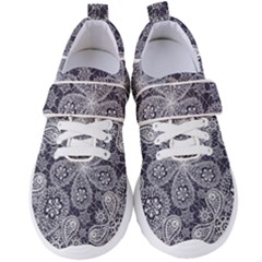 Flowers mandala ornament Women s Velcro Strap Shoes