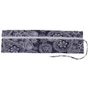 Flowers mandala ornament Roll Up Canvas Pencil Holder (L) View2