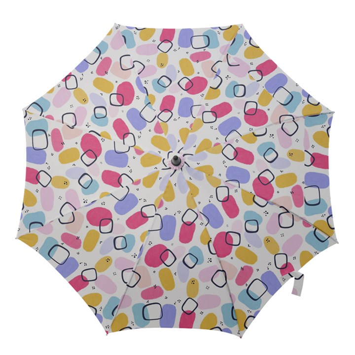 Watercolor circles. Abstract watercolor Hook Handle Umbrellas (Small)