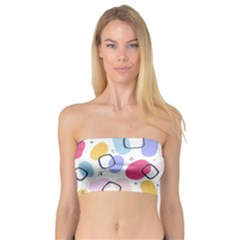 Watercolor Circles  Abstract Watercolor Bandeau Top by SychEva