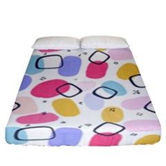 Watercolor Circles  Abstract Watercolor Fitted Sheet (king Size) by SychEva