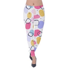 Watercolor Circles  Abstract Watercolor Velvet Leggings