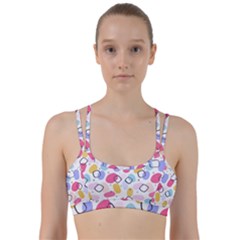 Watercolor Circles  Abstract Watercolor Line Them Up Sports Bra by SychEva