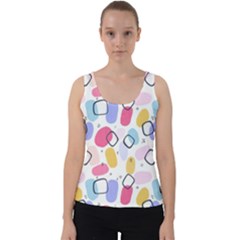 Watercolor Circles  Abstract Watercolor Velvet Tank Top by SychEva