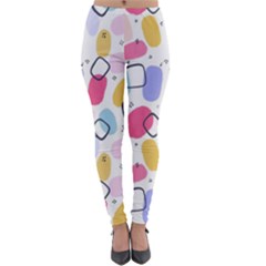 Watercolor Circles  Abstract Watercolor Lightweight Velour Leggings