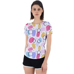 Watercolor Circles  Abstract Watercolor Back Cut Out Sport Tee by SychEva