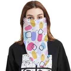 Watercolor Circles  Abstract Watercolor Face Covering Bandana (triangle) by SychEva