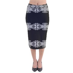 Gfghfyj Velvet Midi Pencil Skirt