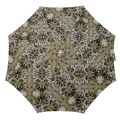 Vintage Ornate Interlace Pattern Straight Umbrellas by dflcprintsclothing