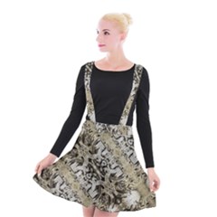 Vintage Ornate Interlace Pattern Suspender Skater Skirt by dflcprintsclothing