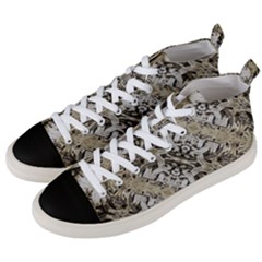 Vintage Ornate Interlace Pattern Men s Mid-top Canvas Sneakers by dflcprintsclothing