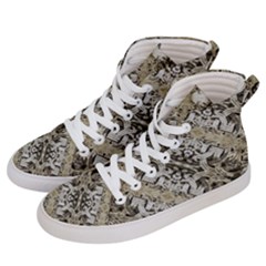 Vintage Ornate Interlace Pattern Women s Hi-top Skate Sneakers by dflcprintsclothing