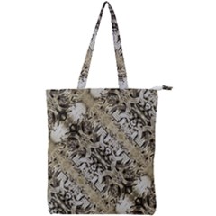 Vintage Ornate Interlace Pattern Double Zip Up Tote Bag by dflcprintsclothing