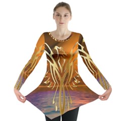 Pheonix Rising Long Sleeve Tunic  by icarusismartdesigns