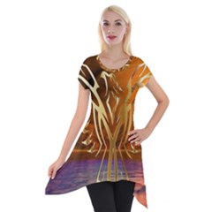 Pheonix Rising Short Sleeve Side Drop Tunic by icarusismartdesigns