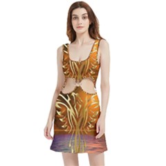 Pheonix Rising Velvet Cutout Dress by icarusismartdesigns