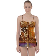 Pheonix Rising Babydoll Tankini Set by icarusismartdesigns