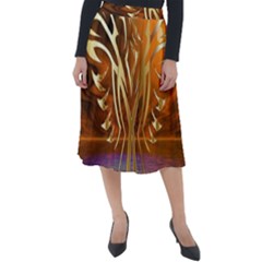 Pheonix Rising Classic Velour Midi Skirt  by icarusismartdesigns