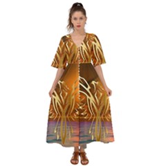 Pheonix Rising Kimono Sleeve Boho Dress by icarusismartdesigns